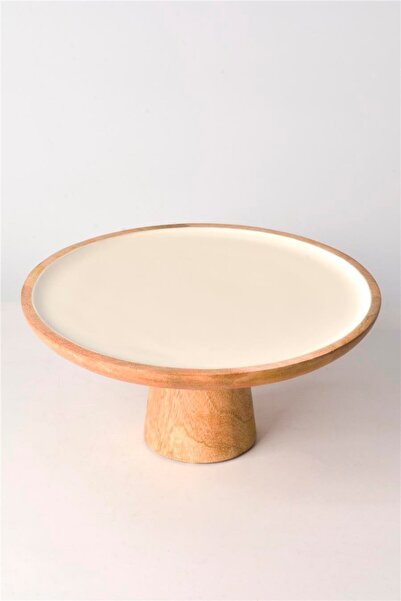 Tohana Mango Agaci Ayakli Kek Standi * 30 Cm * Krem