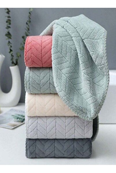 Arabest 5 Pieces Thickened Face Towel Coral Fleece Soft Absorbent Household Towel