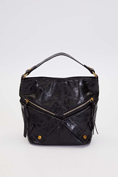 Levidor Black Pocket Look Handbag