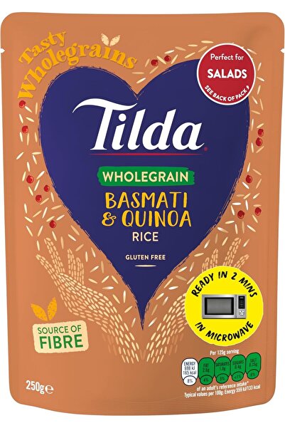 Tilda Wholgrain Basmati & Quinoa Rice 250g (2 min - Microwave Rice)