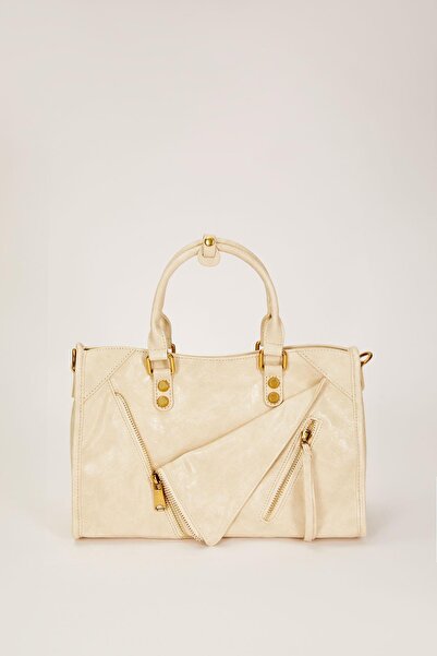 Levidor Mink Pocket Zipper Detailed Handbag