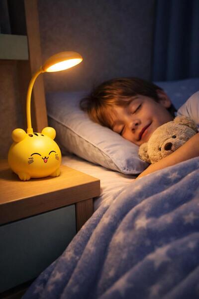 bezzar Mini hamster Tasarımlı Masa Lambası & Kalem Tıraş