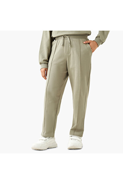 Juniors Solid Joggers with Drawstring Closure and Pockets