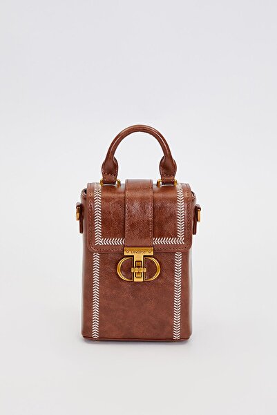 Levidor Coffee Rectangular Shaped Handbag