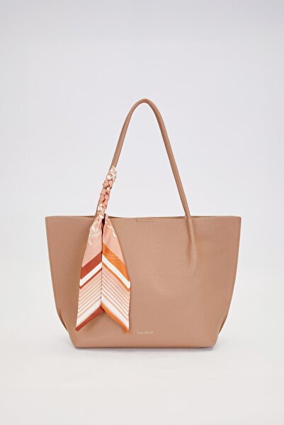 Levidor Shoulder Bag with Coffee Scarf Detail