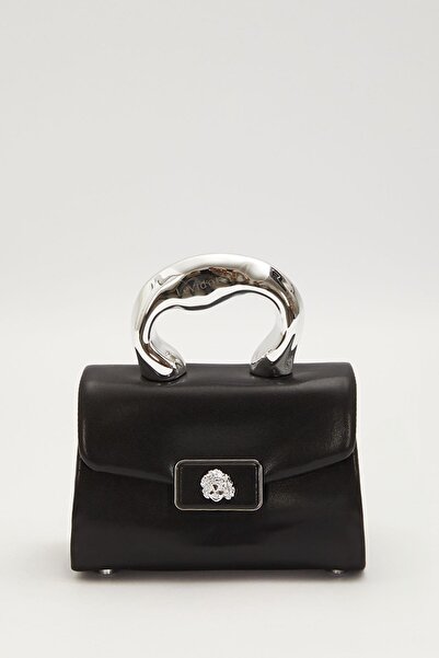 Levidor Black Metal Accessory Buckle Handbag