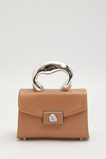 Levidor Khaki Metal Accessory Buckle Handbag