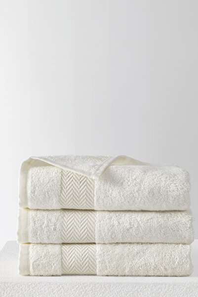 Yataş Prosop Esna 60% bumbac-40% bambus pentru mâini/față/cap, 50x90 cm - Ecru