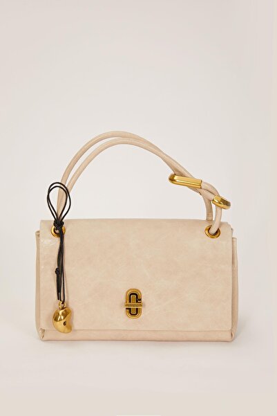 Levidor حقيبة يد بتفاصيل حزام رمادي اللون