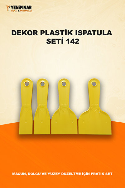 Dekor Plastik Ispatula Seti 142 | Macun, Dolgu ve Yüzey Düzeltme İçin Pratik Set