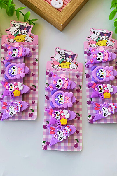 Nisankids Girl's Kuromi 4-Piece Buckle