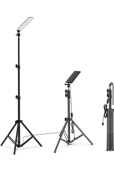Pomefar Camping Light - USB LED Work Light with Adjustable Telescoping Tripod for Outdoor Garden Camp