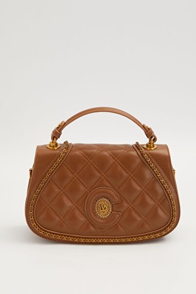 Levidor Camel Oval Model Handbag