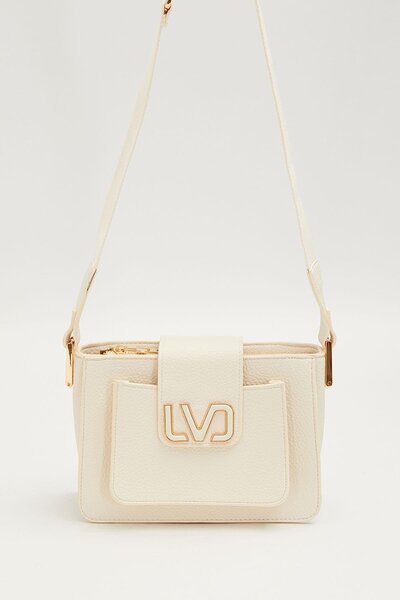 Levidor Τσάντα ώμου με λευκή λεπτομέρεια μπροστινής τσέπης