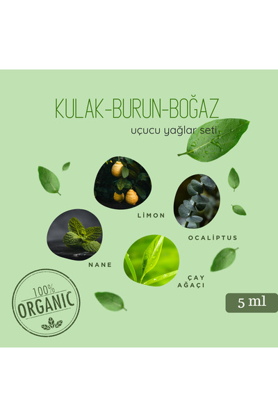 NU-KA DEFNE ESSENCIA Kulak-Burun-Boğaz Mix – Aromatik Yağ Seti (4’lü)