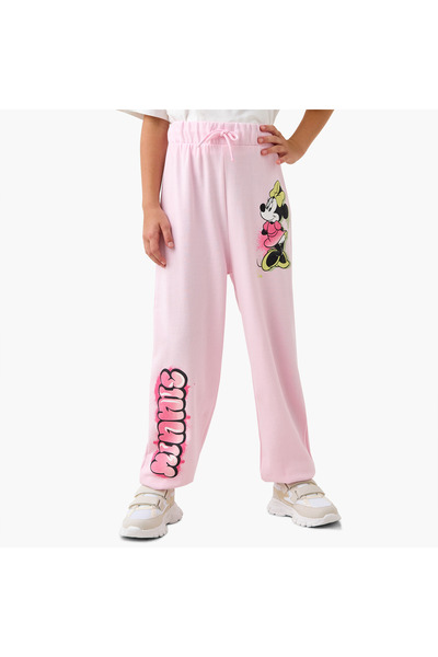 Disney بنطال رياضي بطبعة ميني ماوس مع رباط للإغلاق
