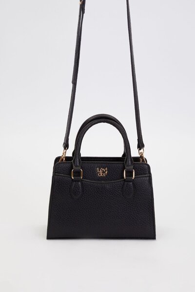 Levidor Black Double Compartment Classic Handbag