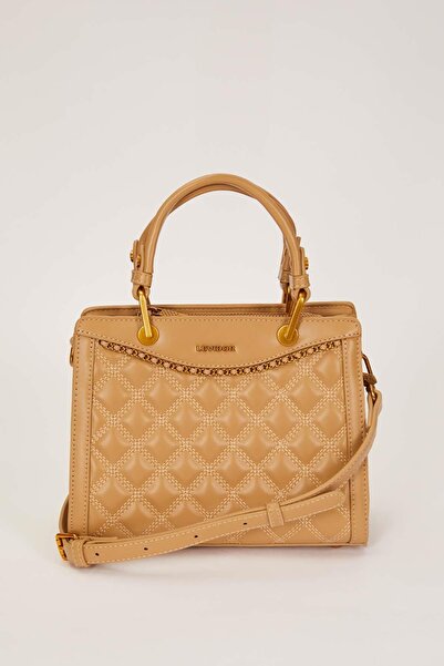 Levidor Khaki Double Compartment Quilted Handbag