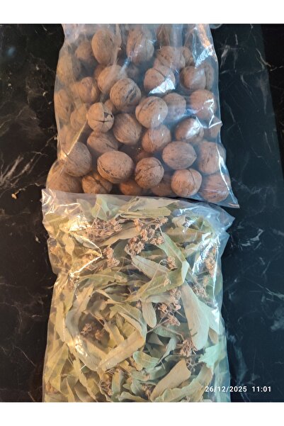 TARIMSAN DOĞAL 2'li Kış Paketi Ceviz ve Ihlamur(1 kg kabuklu ceviz& 100 Gr ıh...