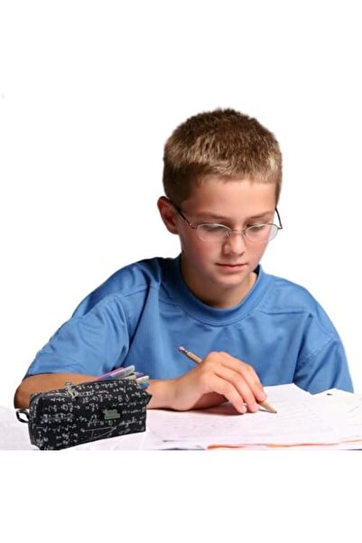 BRF Bezsell Math Formula Pencil Case, Single Compartment, Black and White Pat...