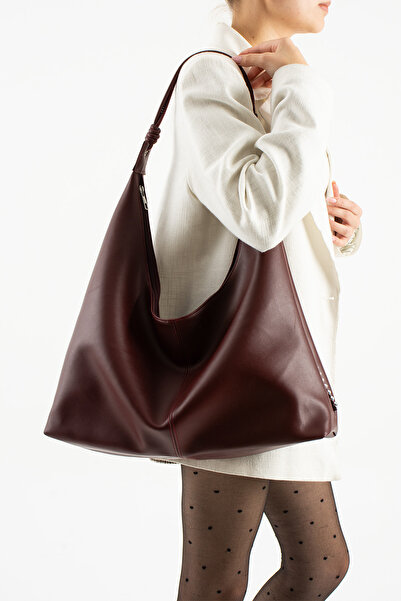 minebag Geantă de umăr Trok Detailed Ragine, roșu claret