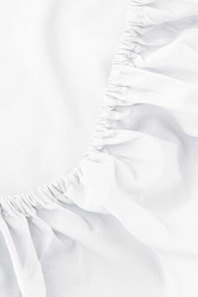 BRF Bezsell White Cotton Single Fitted Sheet 100X200 1027645