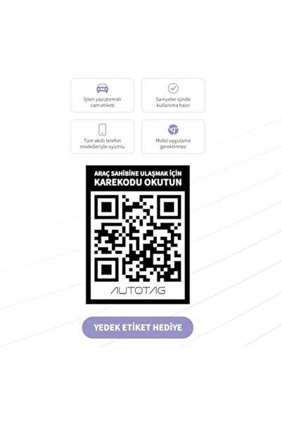 BRF BezSell ملصق ذكي للسيارة مزود برمز QR - مُرقم رمز QR - ملصق زجاجي لاصق من...