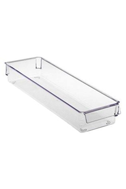 OEM Transparent Plastic Organizer with Handle for Refrigerator 36 x 10.5 x 5 cm