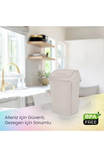 BRF Bezsell Life Vittorio Trash Can – 5 Liters, Swinging Lid, Compact and Sty...