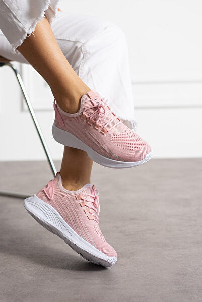 Lugshoes Pembe Buz Unisex Yıkanabilir Rahat Hava Alabilen Kokusuz Triko Spor ...