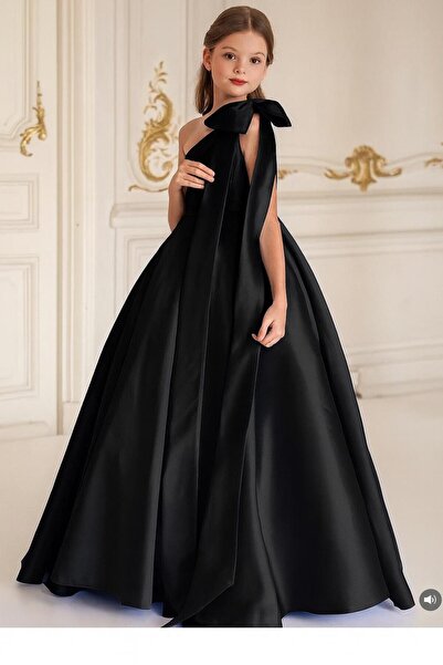 FKB FOR KIDS BABY Kız Çocuk Siyah Renk Tasarım Prenses Elbise