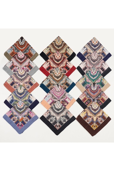 İpekel Hediyelik Etnik Desenli India Tülbent Yazma (15 ADET)
