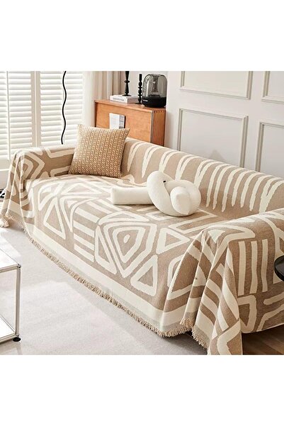 Yelajoy Thick Chenille Boho Sofa Cover,Machine-Washable Durable Sofa Cover,Multi-Sofa Type Fit,180x180cm