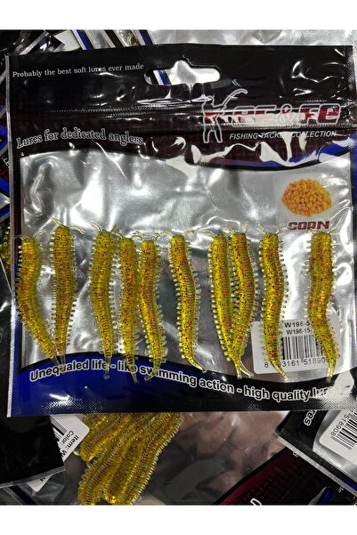 ONURAVBAYİİ EFFE yüzen boru kurdu silikon yem (10 adet)w196-15 balık-yemi