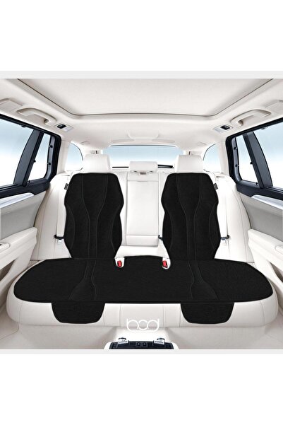 Bod Set de perne pentru scaune auto din seria Aegean, cu pene din Thailanda, husă de protecție pentru scaun, set față-spate, negru