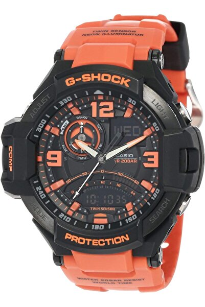 Casio ساعة جي شوك التناظرية الرقمية AW 500Bb 1E