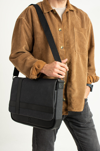 PASSTELL Canvas Large Size Unisex Waterproof Messenger and Briefcase with Shoulder Strap