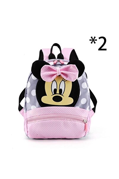 choice2 PinkX2 Disney New Backpack 2025 Minnie Schoolbag For Kids Cartoon Kindergarten Schoolbag Kawaii Pink