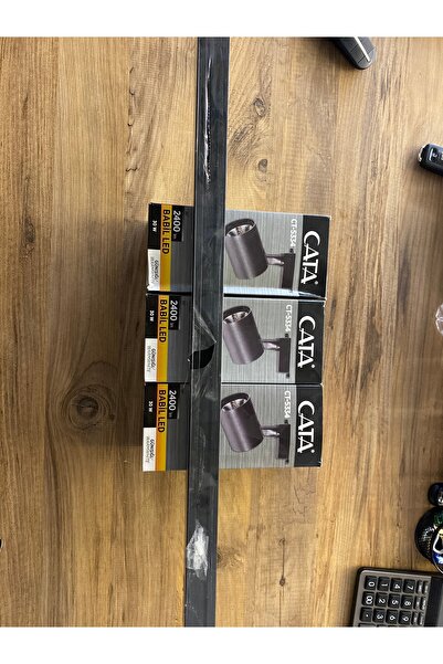 Cata 3 adet30w ray spot günışıgı+1mt ray siyah kasa