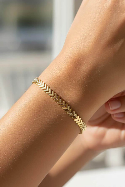 TAKIŞTIR Altın Renk 14K Altın Kaplama VİP Bileklik