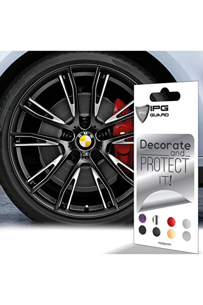 Ipg BMW Jant Göbeği için Dekoratif Logo Sticker Seti (39 mm / 68 mm) – 8 Adet