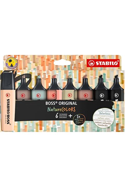 BRF Bezsell Original Naturecolors - Highlighter Pen - 8-Pack - Assorted Color...