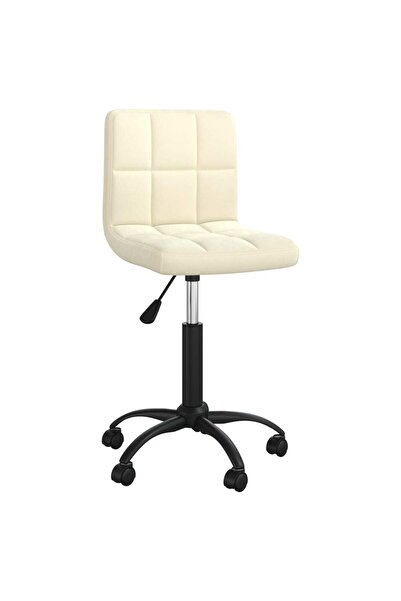 vidaxl Swivel Dining Chair Cream Velvet