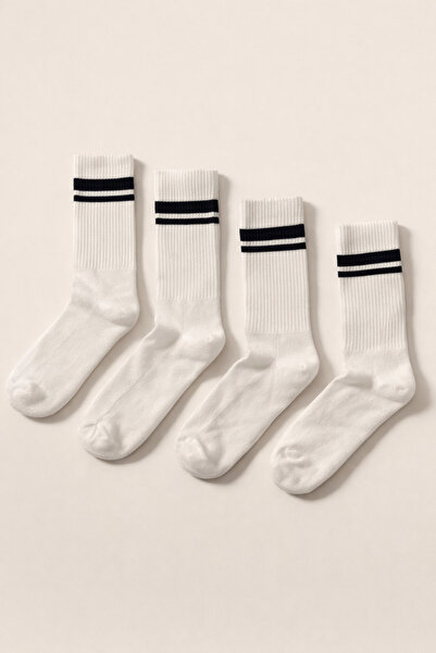 Katia&Bony Men's 4-Piece Striped Ribbed Socks