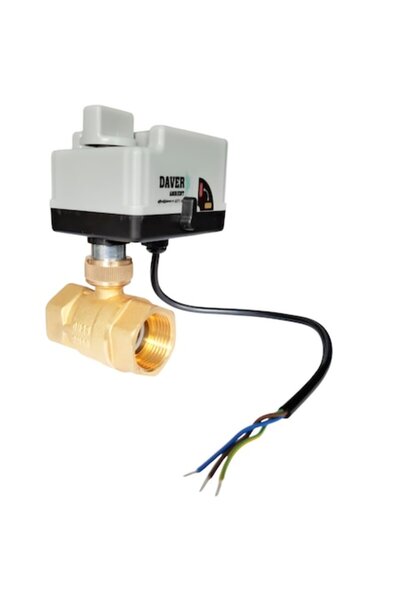Daver 2-Way Rotary Valve 1" with Servo Motor 12-24V DC