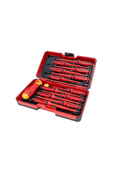 İzeltaş 14 Parça 1000V İzoleli ElektroSlim Tornavida Seti Değiştirilebilir Uç...