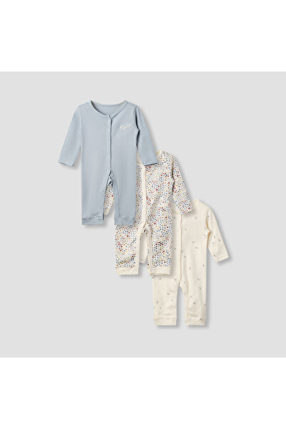 Juniors طقم نوم مطبوع بأكمام طويلة - مجموعة من 3 قطع