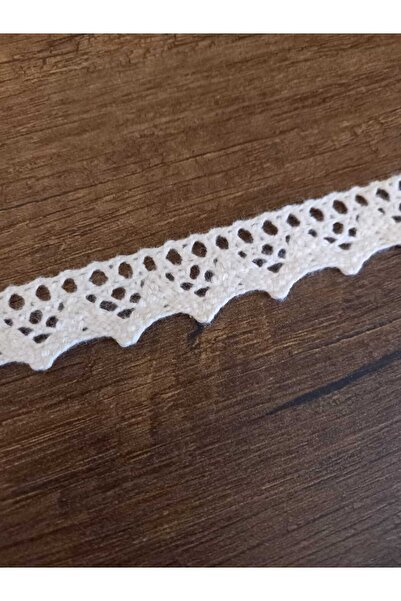 Dekorince Kopanaki Dantel Pamuk Doğal Pamuk Rengi 5 Metre