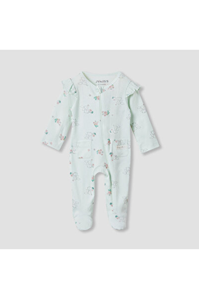 Juniors بدلة نوم مطبوع بأكمام طويلة وسحاب إغلاق