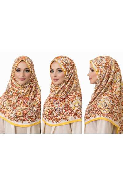 tomrisboutique Luxury Voile Silk Shawl Hijab Foulard Scarf Shawl Ethnic Patte...